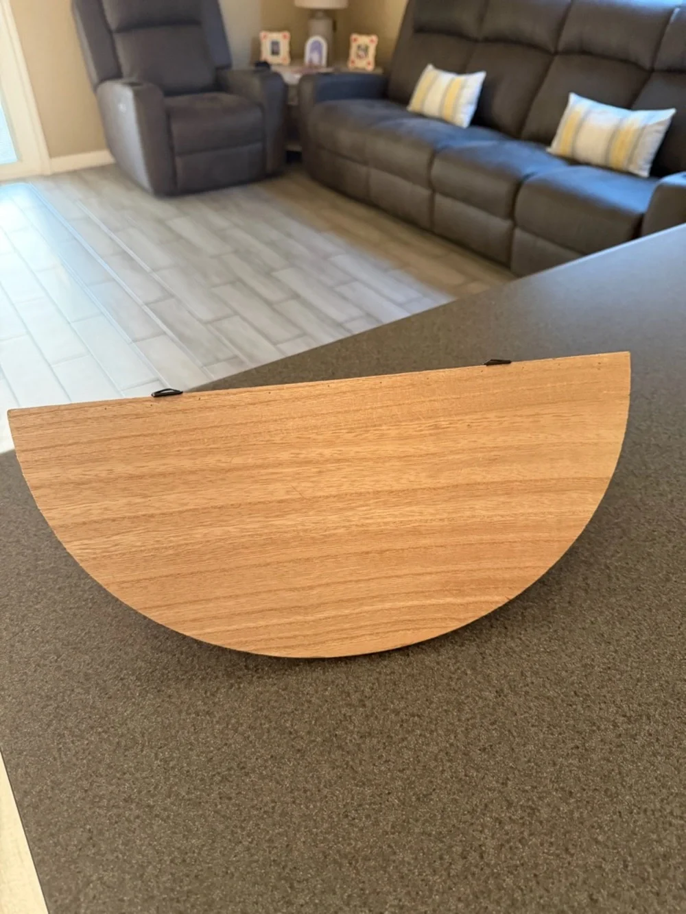Wood Bow Wall Shelf Accent - Natural Wood
